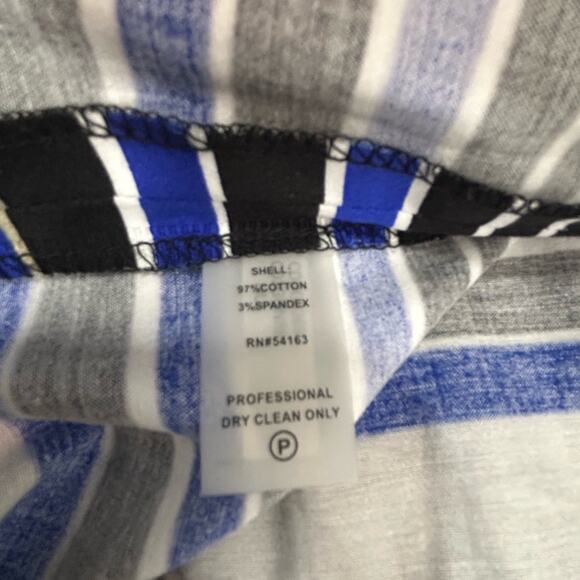 Calvin Klein Striped Multicolor Midi Dress Fit and Flare Size 4 - Picture 10 of 12